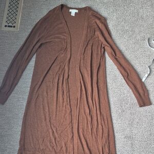 ☀️H&M Warm Brown Open Cardigan Size S
